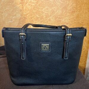 Anne Klein Black Textured Shoulder Bag